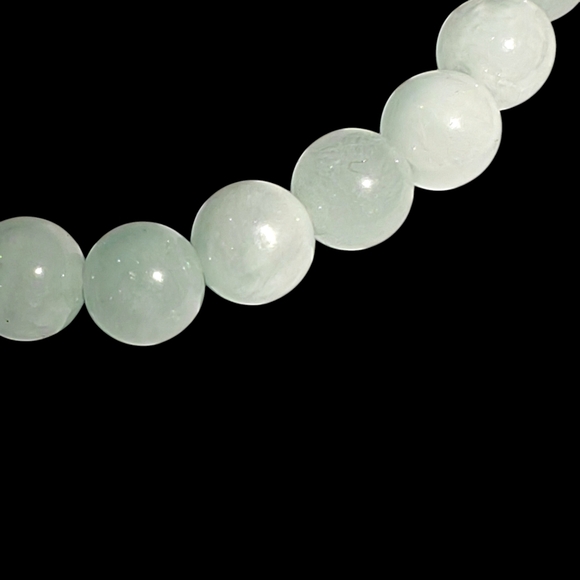 Larimar Bracelet 8mm Natural Stones Unisex Stretch Bracelet - Picture 5 of 6